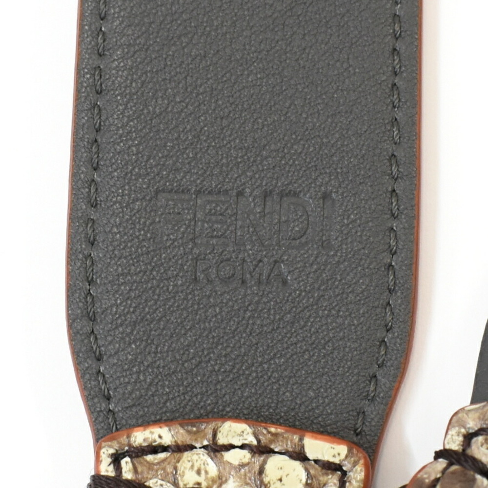 Fendi You Brown Bag Leather Python Accessory Shou… - image 6